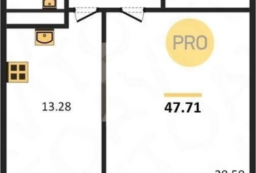 Продажа 1-комн. квартиры в новостройке, 47.71 м², этаж 10 из 22