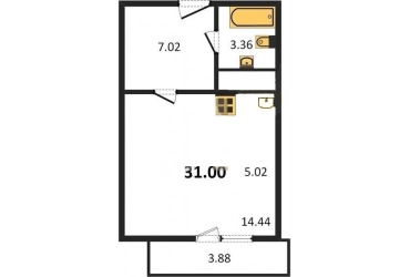 Продажа 1-комн. квартиры в новостройке, 31 м², этаж 19 из 19