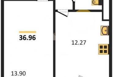 1камнатная 37м2 ЖК Сказочный лес (Черемуха) 2 270 000руб.